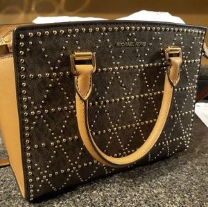 Michael Kors Selma Brown Medium Satchel